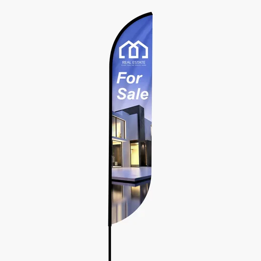 Convex feather flag